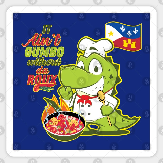 Gumbo Gator Sticker by spicoli13